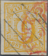 Hamburg - Marken Und Briefe: 1859, 9 S Orangegelb, Farbfrische Luxusstück, Allse - Hambourg