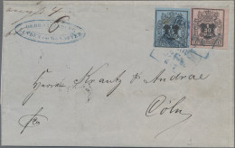 Hannover - Marken Und Briefe: 1856, Freimarken 1/30 Th./1 Sgr. Schwarz Auf Lachs - Hanovre