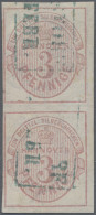 Hannover - Marken Und Briefe: 1853, 3 Pf Mattlilarosa Mit WZ Im Senkrechten Paar - Hanover