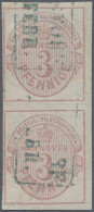 Hannover - Marken Und Briefe: 1853, 3 Pf Mattlilarosa Mit WZ Im Senkrechten Paar - Hanovre