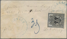 Hannover - Marken Und Briefe: 1856/57, 1/15 Th. Schwarz/grauultramarin, Prachtst - Hanovre
