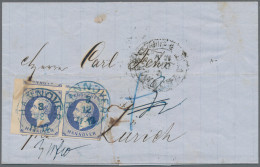 Hannover - Marken Und Briefe: 1859, 2 Gr Georg V. In Dunkelblau, Tadelloses Link - Hanovre