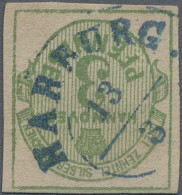 Hannover - Marken Und Briefe: 1863, 3 Pfg (dunkel)grünoliv, Geschnitten, Mit Zwe - Hanovre