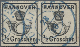 Hannover - Marken Und Briefe: 1864, 1/2 Gr Schwarz Mit Weißer Gummierung Als Dek - Hanovre