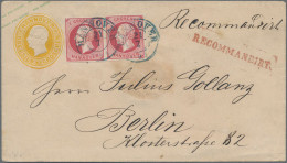 Hannover - Ganzsachen: 1857/1859, 3 Sgr Gelb Ganzachenumschlag Mit Zusatzfrankat - Hanovre
