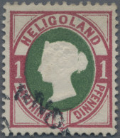 Helgoland - Marken Und Briefe: 1875, 1 Pf Lilakarmin/dunkelgrün, Farbfrisch Und - Heligoland