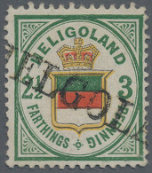 Helgoland - Marken Und Briefe: 1876, 3 Pfg. Dunkelgrüngelb/zinnoberrot, Gut Gezä - Héligoland