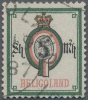 Helgoland - Marken Und Briefe: 1879, Ziffernausgabe 5 Sh / 5 M Blaugrün/mittelro - Héligoland