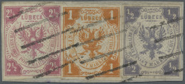 Lübeck - Marken Und Briefe: 1859, Doppeladler, 1/2 S. Dunkelviolettgrau, 1 S. Sc - Lübeck