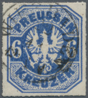 Preußen - Marken Und Briefe: 1867, 6 Kr. Blau, K 1 WIESBADEN, Prachtstück, Foto- - Other & Unclassified