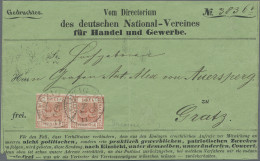Sachsen - Marken Und Briefe: 1850, 3 Pfge Rot, Senkrechtes Paar Auf Vollständige - Saxe