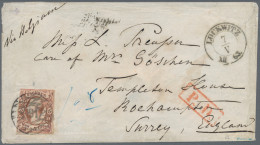 Sachsen - Marken Und Briefe: 1856, Johann, 5 Ngr. Dunkelbraunorange, Links Berüh - Saxe