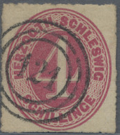 Schleswig-Holstein - Marken Und Briefe: 1864, Ziffer Im Oval, 4 S Karminrot, Sau - Otros & Sin Clasificación