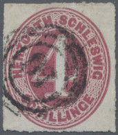 Schleswig-Holstein - Marken Und Briefe: 1864, 4 S Kaminrot, Guter Durchstich, En - Sonstige & Ohne Zuordnung