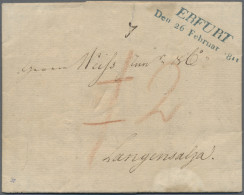 Thurn & Taxis - Vorphilatelie: 1811, Kompletter Kleiner Faltbrief Mit L2 "ERFURT - Préphilatélie