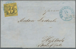 Thurn & Taxis - Marken Und Briefe: 1852, 3 Sgr. Schwarz Auf Gelb, Farbfrisches E - Autres & Non Classés