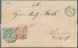 Thurn & Taxis - Marken Und Briefe: 1861, ¼ Sgr. Orange Und ½ Sgr. Grün, Zwei Far - Otros & Sin Clasificación