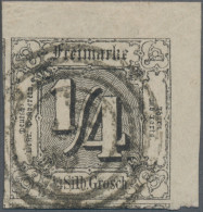 Thurn & Taxis - Marken Und Briefe: 1864, ¼ Sgr. Schwarz, Farbfrisches, Allseits - Autres & Non Classés
