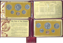 Singapore 1980 Set Coins Uncirculated, The Year Of The Monkey, Board Of Commissioners Of Currency Coin_SUP - Singapore