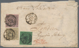Württemberg - Marken Und Briefe: 1851, 1 Kr. Schwarz Auf Altelfenbein, 6 Kr. Sch - Other & Unclassified