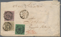 Württemberg - Marken Und Briefe: 1851, 1 Kr. Schwarz Auf Altelfenbein, 6 Kr. Sch - Autres & Non Classés