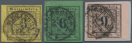 Württemberg - Marken Und Briefe: 1851, 3 Kr. Schwarz Auf Hellgelb, 6 Kr. Schwarz - Otros & Sin Clasificación