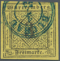 Württemberg - Marken Und Briefe: 1851, 3 Kr. Schwarz Auf Hellgelb, Type I Mit Pl - Otros & Sin Clasificación