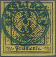 Württemberg - Marken Und Briefe: 1851, 3 Kr. Schwarz Auf Hellgelb, Type IVa, Bla - Andere & Zonder Classificatie