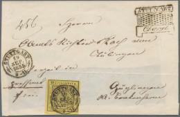 Württemberg - Marken Und Briefe: 1851, 3 Kr. Schwarz Auf Hellgelb, Type V, Einze - Sonstige & Ohne Zuordnung