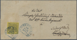 Württemberg - Marken Und Briefe: 1851, 3 Kr. Schwarz Auf Dunkelgelb, Type III, K - Andere & Zonder Classificatie