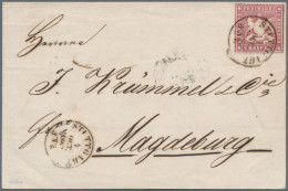 Württemberg - Marken Und Briefe: 1862, 9 Kr Wappen Dunkelrotkarmin, Dünnes Papie - Other & Unclassified