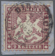Württemberg - Marken Und Briefe: 1862, 9 Kr. Lilarot, Farbtiefes Exemplar In Seh - Autres & Non Classés