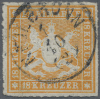 Württemberg - Marken Und Briefe: 1867, 18 Kr Gelborange, Farbintensives Exemplar - Andere & Zonder Classificatie