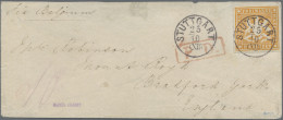 Württemberg - Marken Und Briefe: 1867 18 Kr. Orangegelb Als Einzelfrankatur Auf - Autres & Non Classés
