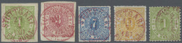 Württemberg - Marken Und Briefe: 1869, 1 Kr., 3 Kr., 7 Kr. Und 14 Kr. Je Durchst - Other & Unclassified