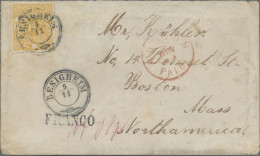 Württemberg - Marken Und Briefe: 1869, 14 Kr. Orange, Einzelfrankatur Auf Briefc - Other & Unclassified