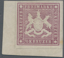 Württemberg - Marken Und Briefe: 1873, 70 Kreuzer Rotlila, Allseits Sehr Breitra - Sonstige & Ohne Zuordnung