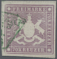 Württemberg - Marken Und Briefe: 1873 70 Kr. Rotlila, Bogenfeld 6, Sauber Entwer - Sonstige & Ohne Zuordnung