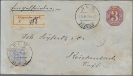 Württemberg - Marken Und Briefe: 1875, 20 Pfg. Ultramarin Zufrankiert Auf Ganzsa - Autres & Non Classés