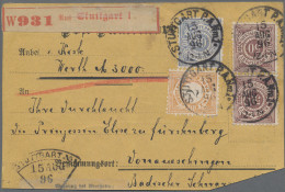 Württemberg - Marken Und Briefe: 1896, 2 Mark Gelborange/schwarz, 50 Pfg. Lilabr - Autres & Non Classés