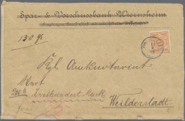 Württemberg - Marken Und Briefe: 1890, 25 Pfg. Orange, Einzelfrankatur Auf Wertb - Autres & Non Classés