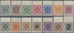 Württemberg - Marken Und Briefe: 1906/1919, 2 Pf - 2 Auf 2 ½ Pf Dienstmarken, Se - Otros & Sin Clasificación