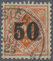Württemberg - Marken Und Briefe: 1923, 50 Auf 25 Pf Rotorange, Sehr Gut Gezähnt - Autres & Non Classés