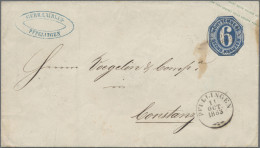 Württemberg - Ganzsachen: 1863, 6 Kr. Blau, Frischer Umschlag (minimal Verfärbun - Sonstige & Ohne Zuordnung