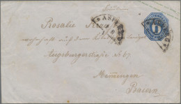 Württemberg - Ganzsachen: 1863/1865 (ca.), Ganzsachenumschlag 6 Kr. Blau Mit Kla - Otros & Sin Clasificación