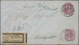 Württemberg - Ganzsachen: 1875, Aufbrauchsganzsache 10 Pfg./3 Kr., Umschlag Aus - Other & Unclassified