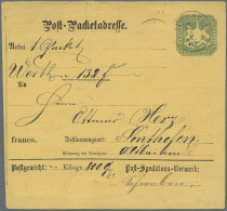 Württemberg - Ganzsachen: 1875, 18 Kreuzer Paketkarte Von Ilshofen (20.5.1875) N - Otros & Sin Clasificación