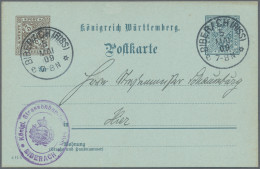 Württemberg - Ganzsachen: 1908, Ortsdienstpostkarte Mit Zugedrucktem Wertstempel - Otros & Sin Clasificación