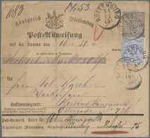 Württemberg - Postanweisungen: 1875, Inlands-Postanweisung 20 Pfg. Grauultramari - Otros & Sin Clasificación
