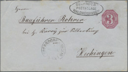 Württemberg - Postablagen: OBERNDORF/WALDMÖSSINGEN, 1874, Postablagestempel Als - Sonstige & Ohne Zuordnung